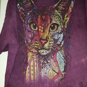 Cat T-shirt (tie-dye) 4XL